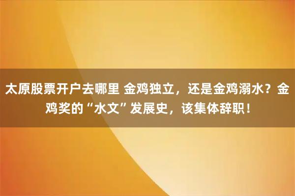 太原股票开户去哪里 金鸡独立，还是金鸡溺水？金鸡奖的“水文”发展史，该集体辞职！